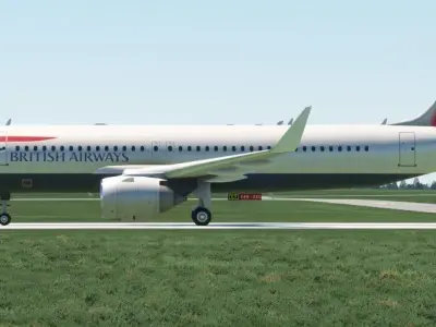 Airbus A320 Neo British Airways Low-poly 3D model