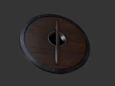 Viking Shield PBR Low-poly 3D model