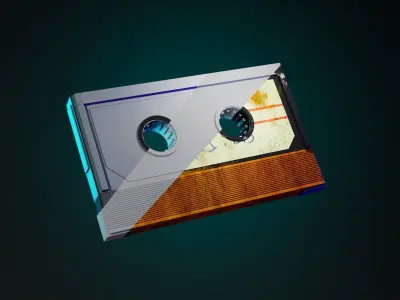 Casset 3D model Low-poly 3D model