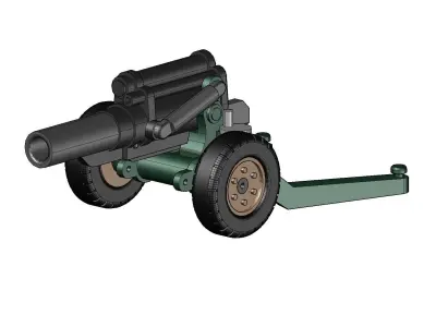 M114 HOWITZER MINIATURE 3D print model