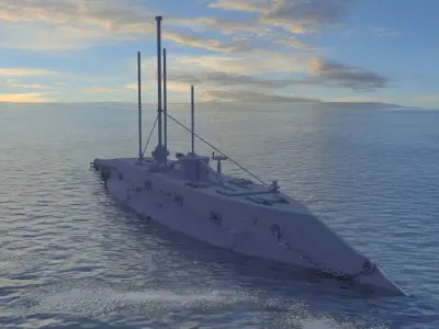 HMS Holland - Submarine Low-poly 3D model