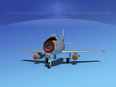 North American F-86 Sabre Jet Spain 3D model