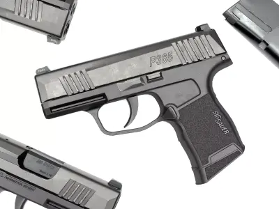 Sig Sauer P365 Pistol Low-poly 3D model