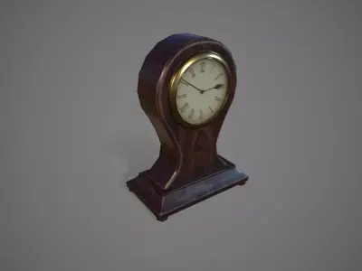 Desk Clock Free low-poly 3D model