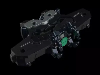 Mech part hard surface automatic 3D model