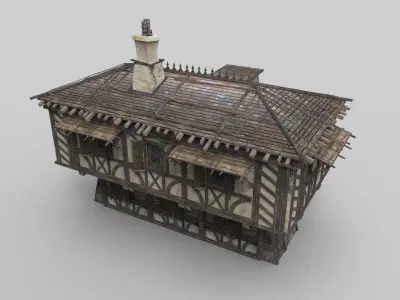 Medieval house fantasy 17  Low-poly 3D model
