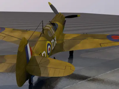 Curtiss Tomahawk - RSAAF 3D model