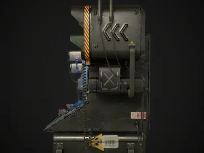 Radar CPU Computer Low-poly 3D model