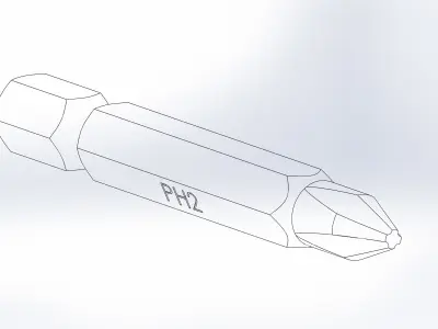 Screwdriver bit PH2 3D model