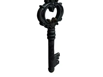 Antique Ornate Key 3D Model Low-poly 3D model