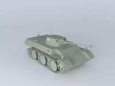 VK1602 Leopard Reconnaisance Tank 3D model