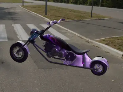 Heavy Bike Chopper 3D model