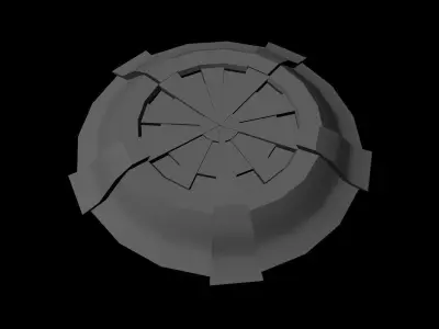 Sci-Fi Shield untextured Free low-poly 3D model