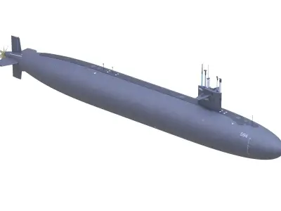 USS Permit SSN-594 3D model