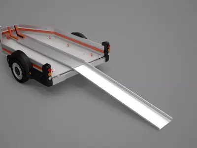 Motorcycle Carrying Trailer 3D model