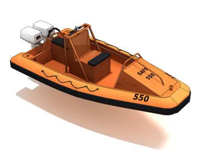 Rescue boat 01 3D model