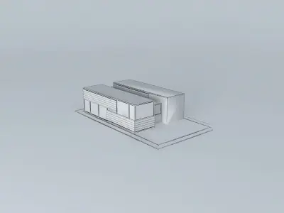 Showroom industrial building Free 3D model