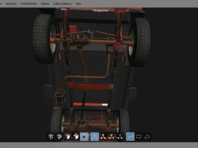 Jeep 3d Model on computer screen Free 3D model