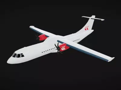 ATR 72 Low-poly 3D model