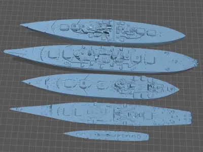 Tirpitz warship Model Nelson-class battleship warship Model 3D print model