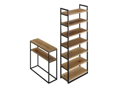 Bookcasa and Console by mLOFT 3D model