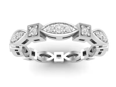 AV 696 Antique Style Diamond Eternity Ring Band 3D print model purchase