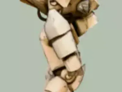 Bipedal Assault Mech Low-poly 3D model