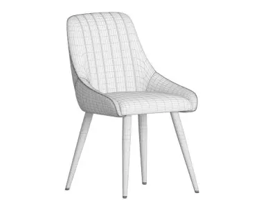 Chipman Velvet Upholstered Side Chair 3D model