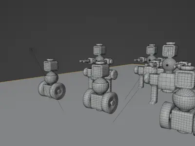 Toy Robots 3D model