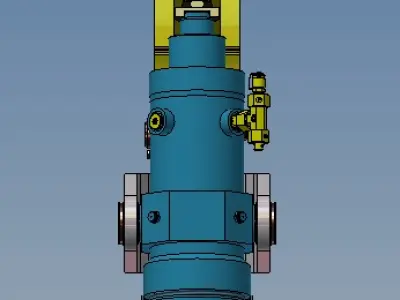 Hydraulic band brake 750 mm diameter 3D model