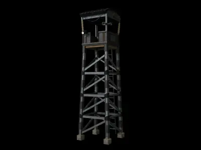 Watch Tower Free low-poly 3D model