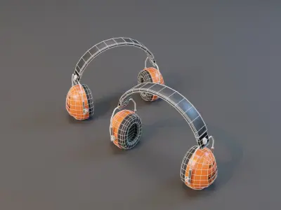 Realistic Ear Muffs with PBR Texture Low-poly 3D model