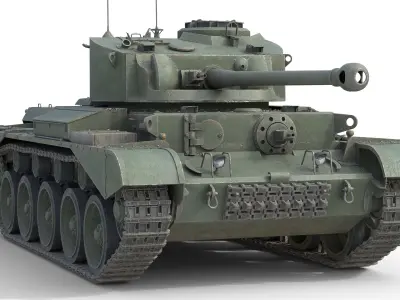 Comet 1 A34 British Cruiser Tank Low-poly 3D model