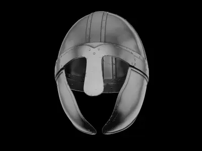 Viking helmet Low-poly 3D model 2