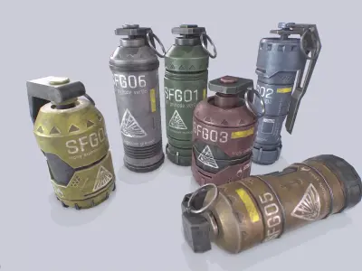 Scifi grenade collection 3D Model Pack purchase