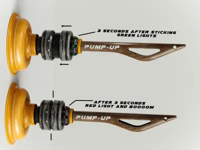 Sci-fi Pump Grenade PBR Low-poly 3D model