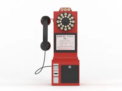 Classic Pay Phone Telephone 3D model