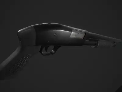 Moosberg Shotgun Low-poly 3D model