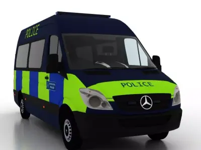 Mercedes Benz Sprinter L2H2 2009 England Police Passenger UK 3D model