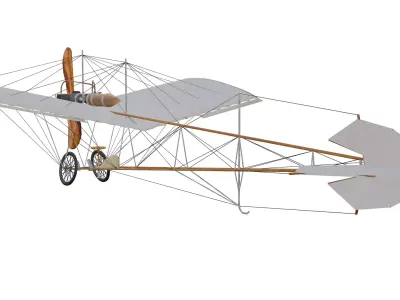 Santos-Dumont 20 Demoiselle Low-poly 3D model