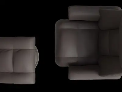 Recliner Chair And Footstool 3D model