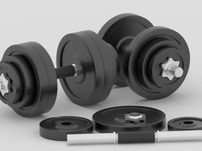 Gym Dumbbell 3D model buy