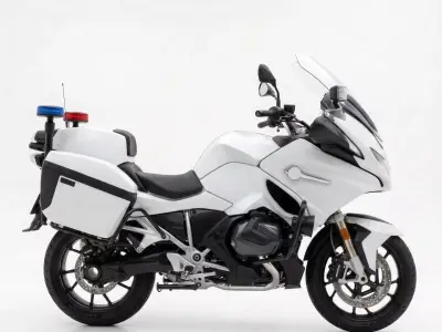 Modern Police Touring Motorcycle Low-poly 3D model