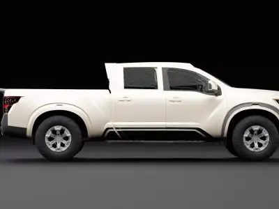 Nissan 4x4 Car Metallic Champagne Low-poly 3D model
