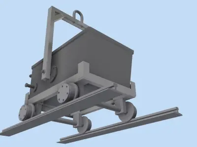 Mine train 3D model