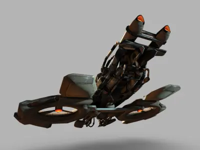 Science fiction aircraft unknown future fighter aircraft 3D model