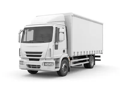 Professional Medium Duty Delivery Truck 3D model