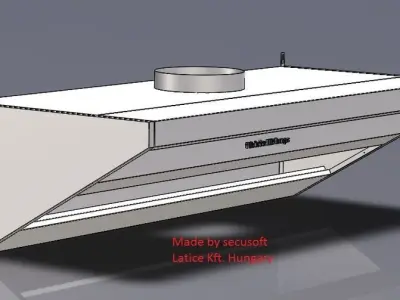 HVAC Exhaust Hood 1800x800x500 Free 3D model