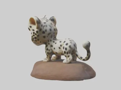 Babyleopard Model 1 Low-poly 3D model