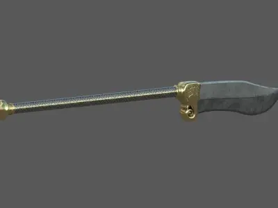 Bhuj ancient Indian  weapon Low poly Low-poly 3D model